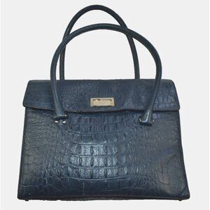 Kate Spade Valley Sinclair Orchard Shoulderbag Navy Leather Embossed Croc -Flaws